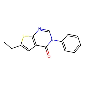 6-ethyl-3-phenylthieno[2,3-d]pyrimidin-4(3H)-one structure