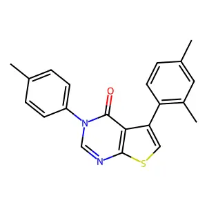 5-(2,4-Dimethylphenyl)-3-(4-methylphenyl)thieno[2,3-d]pyrimidin-4-one structure