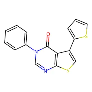 3-Phenyl-5-thiophen-2-ylthieno[2,3-d]pyrimidin-4-one structure