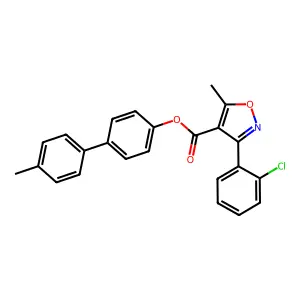[4-(4-Methylphenyl)phenyl] 3-(2-chlorophenyl)-5-methyl-1,2-oxazole-4-carboxylate structure