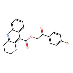 2-(4-Bromophenyl)-2-oxoethyl 1,2,3,4-tetrahydroacridine-9-carboxylate structure