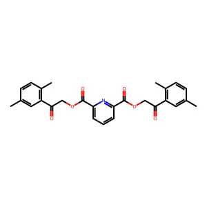 Bis[2-(2,5-dimethylphenyl)-2-oxoethyl] pyridine-2,6-dicarboxylate structure
