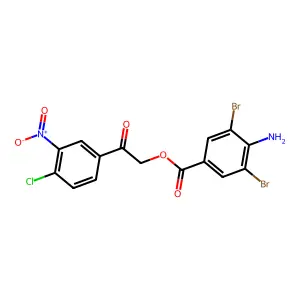 2-(4-Chloro-3-nitrophenyl)-2-oxoethyl 4-amino-3,5-dibromobenzoate structure