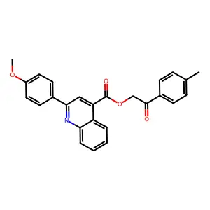2-(4-Methylphenyl)-2-oxoethyl 2-(4-methoxyphenyl)quinoline-4-carboxylate structure