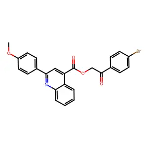 2-(4-Bromophenyl)-2-oxoethyl 2-(4-methoxyphenyl)quinoline-4-carboxylate structure