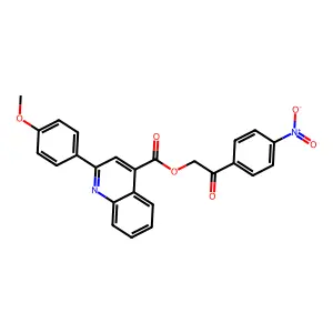 2-(4-Nitrophenyl)-2-oxoethyl 2-(4-methoxyphenyl)quinoline-4-carboxylate structure