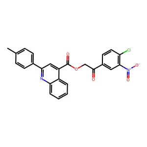 2-(4-Chloro-3-nitrophenyl)-2-oxoethyl 2-(4-methylphenyl)quinoline-4-carboxylate structure