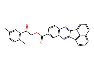 2-(2,5-Dimethylphenyl)-2-oxoethyl acenaphtho[1,2-b]quinoxaline-9-carboxylate structure