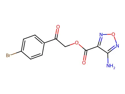 2-(4-Bromophenyl)-2-oxoethyl 4-amino-1,2,5-oxadiazole-3-carboxylate structure