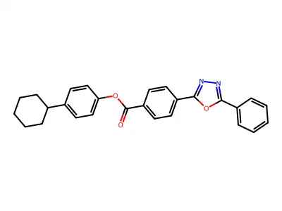 4-Cyclohexylphenyl4-(5-phenyl-1,3,4-oxadiazol-2-yl)benzoate structure