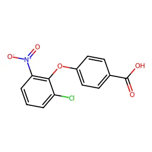 4-(2-Chloro-6-nitrophenoxy)benzoic acid structure