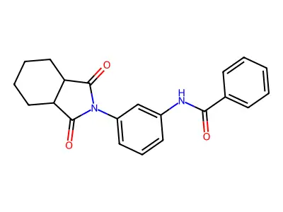N-[3-(1,3-dioxooctahydro-2H-isoindol-2-yl)phenyl]benzamide structure