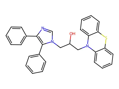 1-(4,5-diphenyl-1H-imidazol-1-yl)-3-(10H-phenothiazin-10-yl)-2-propanol structure