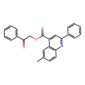 2-Oxo-2-phenylethyl 6-methyl-2-phenylquinoline-4-carboxylate structure