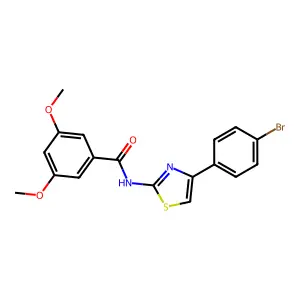 N-[4-(4-bromophenyl)-1,3-thiazol-2-yl]-3,5-dimethoxybenzamide structure