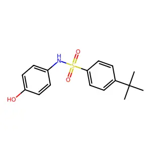 4-tert-butyl-N-(4-hydroxyphenyl)benzenesulfonamide structure