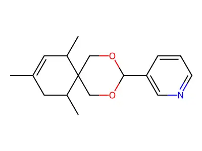3-(7,9,11-Trimethyl-2,4-dioxaspiro[5.5]undec-9-en-3-yl)pyridine structure