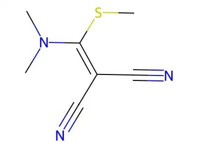 2-[(Dimethylamino)(methylsulfanyl)methylidene]propanedinitrile structure