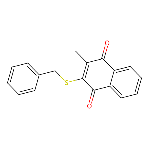 2-benzylsulfanyl-3-methylnaphthalene-1,4-dione structure