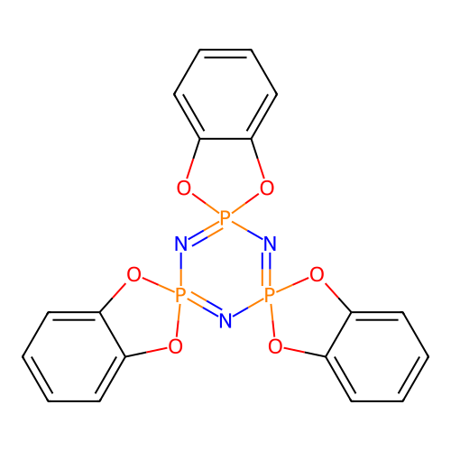 Tris(o-phenylenedioxy)cyclophosphazene structure