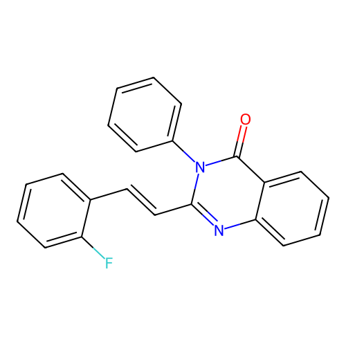 2-[2-(2-Fluorophenyl)ethenyl]-3-phenylquinazolin-4-one structure