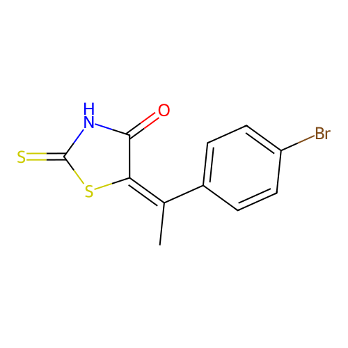 5-[(4-Bromophenyl)ethylidene]-2-thioxo-1,3-thiazolidin-4-one structure