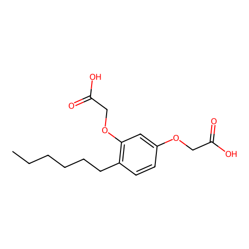 2,2'-((4-Hexyl-1,3-phenylene)bis(oxy))diacetic acid structure