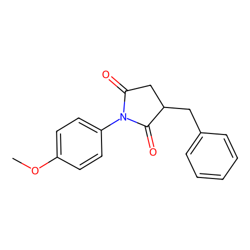 3-Benzyl-1-(4-methoxyphenyl)pyrrolidine-2,5-dione structure