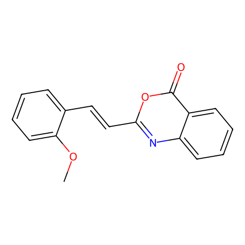 2-[(E)-2-(2-methoxyphenyl)ethenyl]-3,1-benzoxazin-4-one structure