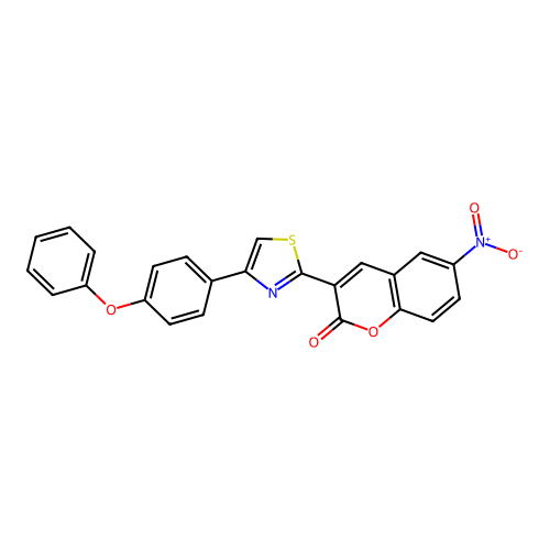 6-nitro-3-[4-(4-phenoxyphenyl)-1,3-thiazol-2-yl]-2H-chromen-2-one structure