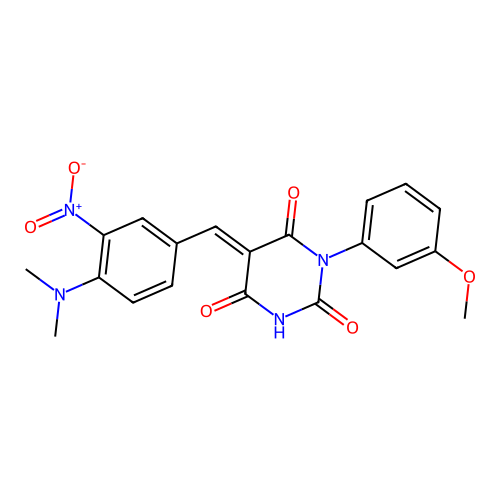 (5E)-5-{[4-(DIMETHYLAMINO)-3-NITROPHENYL]METHYLIDENE}-1-(3-METHOXYPHENYL)-1,3-DIAZINANE-2,4,6-TRIONE structure
