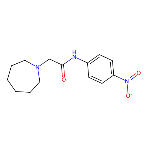 2-(azepan-1-yl)-N-(4-nitrophenyl)acetamide structure