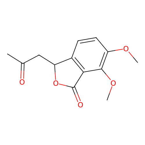 6,7-dimethoxy-3-(2-oxopropyl)isobenzofuran-1(3H)-one structure
