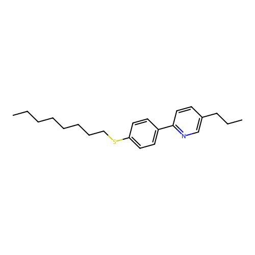 2-[4-(Octylsulfanyl)phenyl]-5-propylpyridine structure