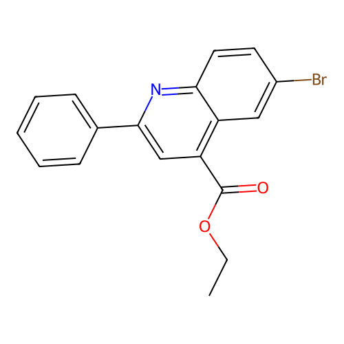 4-Quinolinecarboxylic acid, 6-bromo-2-phenyl-, ethyl ester structure