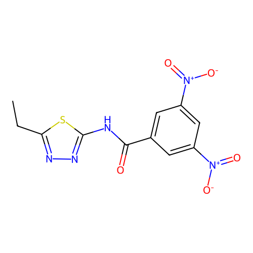 N-(5-ethyl-1,3,4-thiadiazol-2-yl)-3,5-dinitrobenzamide structure