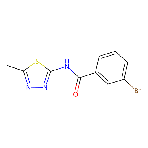3-bromo-N-(5-methyl-1,3,4-thiadiazol-2-yl)benzamide structure