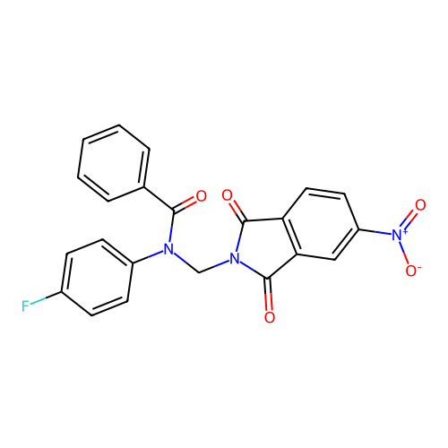 N-(4-Fluorophenyl)-N-(4-nitrophthalimidomethyl)benzamide structure