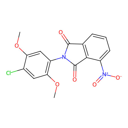 2-(4-chloro-2,5-dimethoxyphenyl)-4-nitro-2,3-dihydro-1H-isoindole-1,3-dione structure