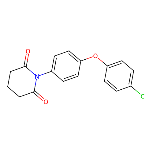 1-[4-(4-Chlorophenoxy)phenyl]-2,6-piperidinedione structure