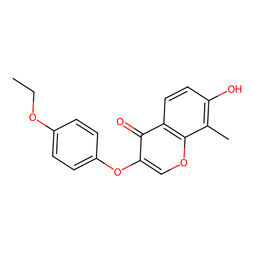 3-(4-ethoxyphenoxy)-7-hydroxy-8-methyl-4H-chromen-4-one structure