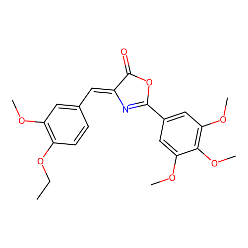 (Z)-4-(4-ethoxy-3-methoxybenzylidene)-2-(3,4,5-trimethoxyphenyl)oxazol-5(4H)-one structure