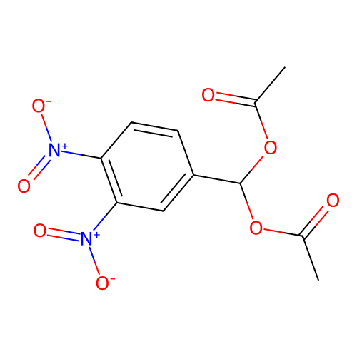 [Acetyloxy-(3,4-dinitrophenyl)methyl] acetate structure
