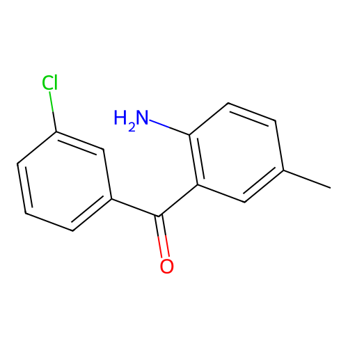 2-Amino-5-methylphenyl 3-chlorophenyl ketone structure