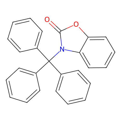3-trityl-1,3-benzoxazol-2(3H)-one structure