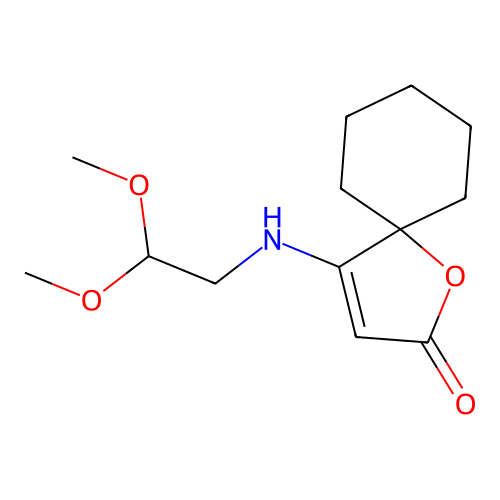 4-[(2,2-Dimethoxyethyl)amino]-1-oxaspiro[4.5]dec-3-en-2-one structure