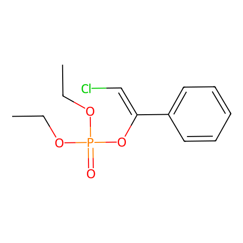 (2-Chloro-1-phenylethenyl) diethyl phosphate structure