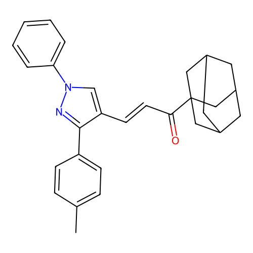 1-(1-Adamantyl)-3-(3-(4-methylphenyl)-1-phenyl-1H-pyrazol-4-YL)-2-propen-1-one structure