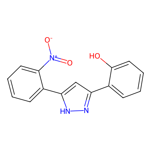 2-[5-(2-nitrophenyl)-1H-pyrazol-3-yl]phenol structure