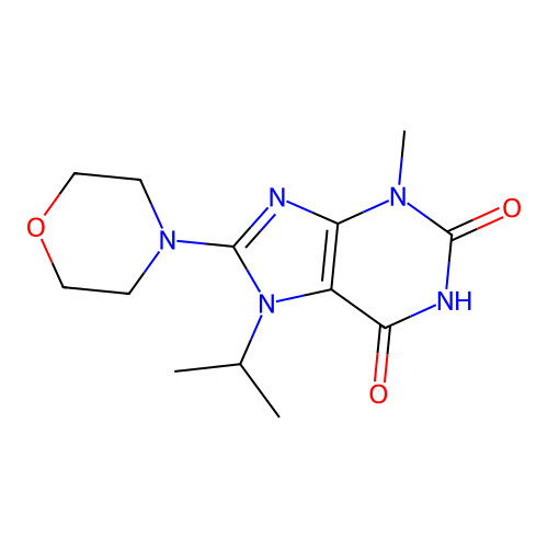 7-Isopropyl-3-methyl-8-morpholin-4-yl-3,7-dihydro-purine-2,6-dione structure